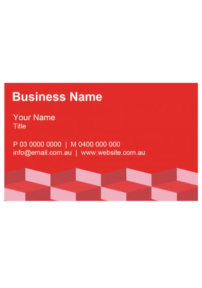Red 3D Box Business Card